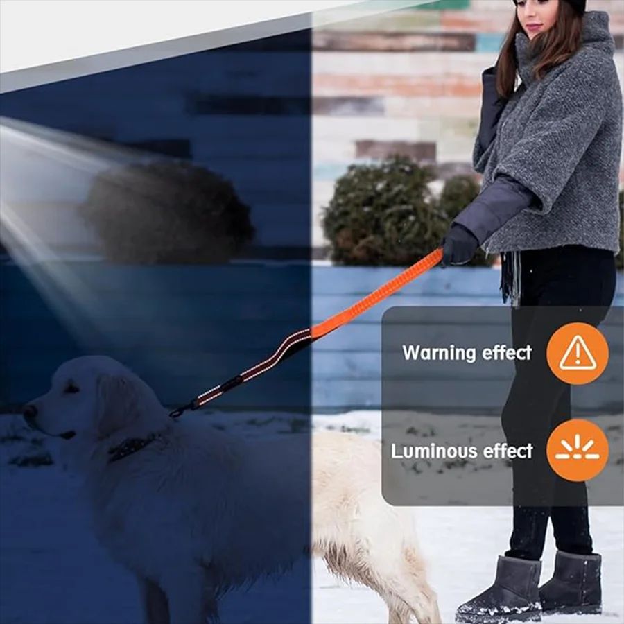 JMT-881866 Adjustable Elastic Dog Training Leash for Medium and Large Dogs with Shock-Resistant Design and 360° Rotating Clip