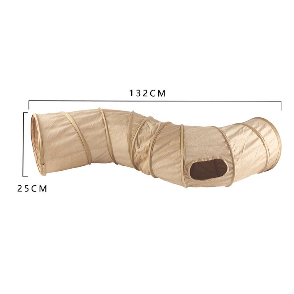 JMT-882506 Collapsible S-Shape Cat Tunnel Play Tube for Indoor Cats, Rabbits, and Small Pets