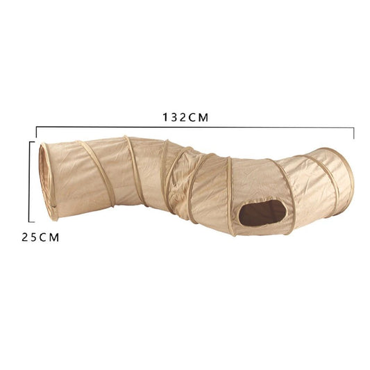 JMT-882506 Collapsible S-Shape Cat Tunnel Play Tube for Indoor Cats, Rabbits, and Small Pets