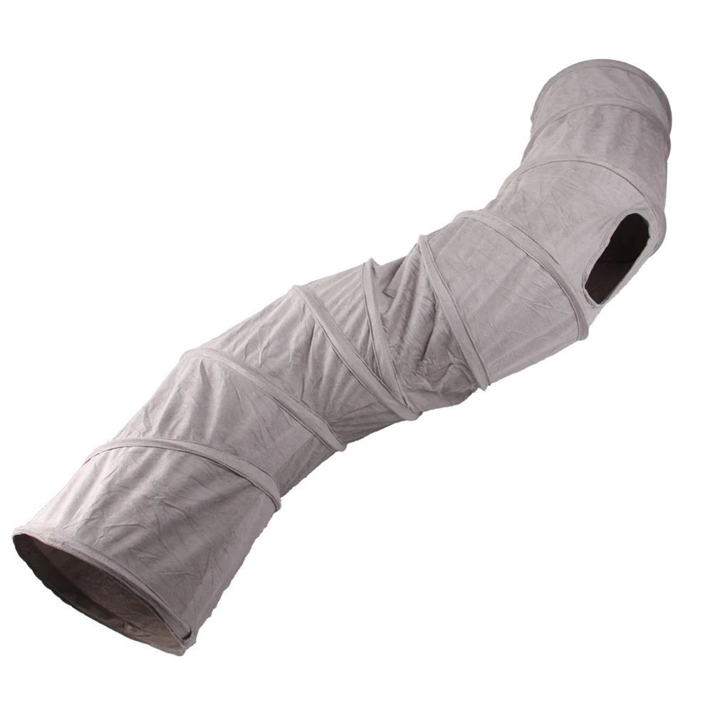 JMT-882506 Collapsible S-Shape Cat Tunnel Play Tube for Indoor Cats, Rabbits, and Small Pets
