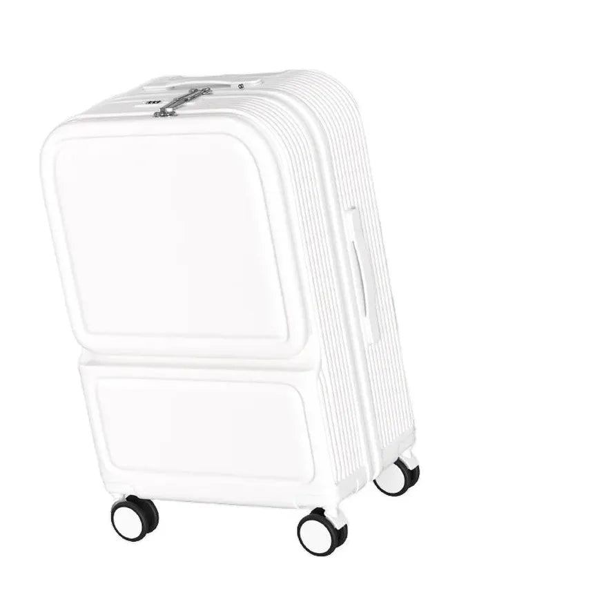 JMT-882634 Eco-Friendly Macaron Colour ABS Carry-On Suitcase with Openable Front Panel