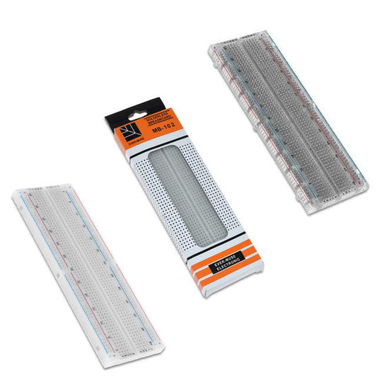 JMT-882698 MB-102 PCB Breadboard for Arduino Development - 630 Sockets with 200 Distribution Bars, Versatile and Easy to Assemble for Testing Projects