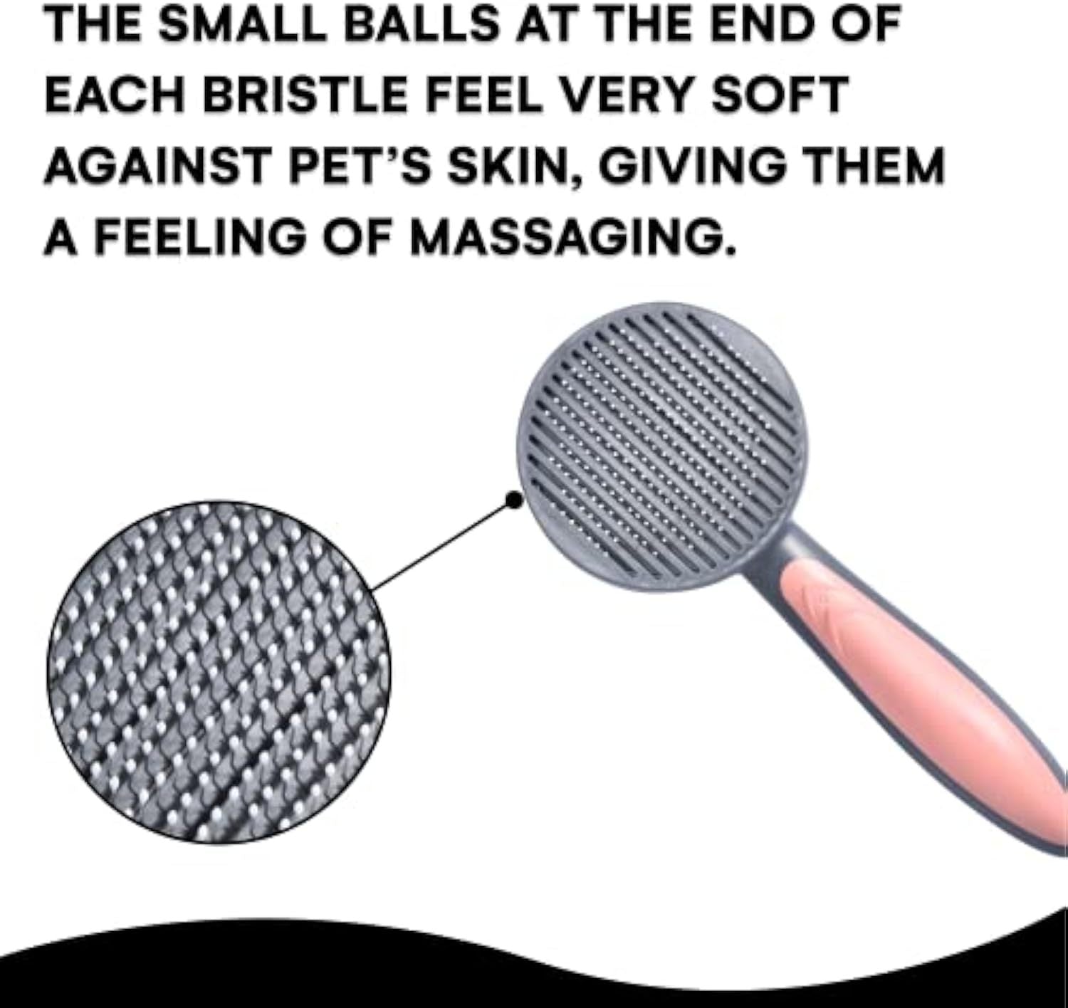 JMT-882762 Self-Cleaning Slicker Brush for Cats and Dogs - Grooming Tool for Shedding, Detangling, and Massage