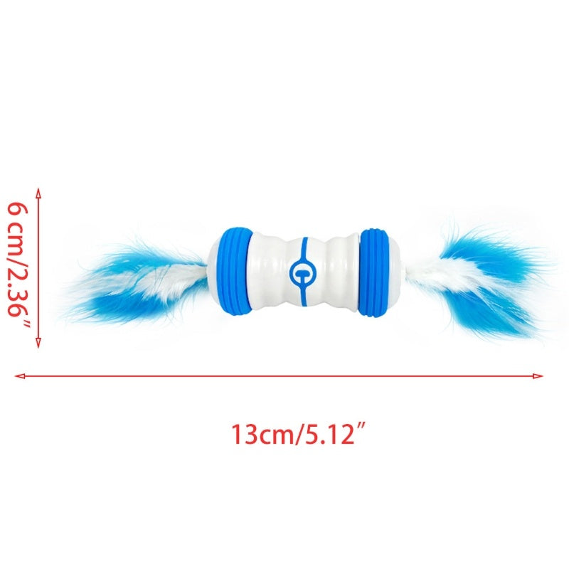 JMT-882826 Automatic Smart Electric Cat Ball with Real Animal Feathers - Multi-Color Toy for Cats