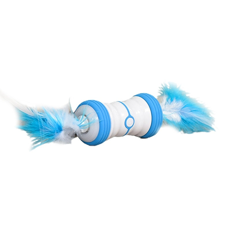 JMT-882826 Automatic Smart Electric Cat Ball with Real Animal Feathers - Multi-Color Toy for Cats