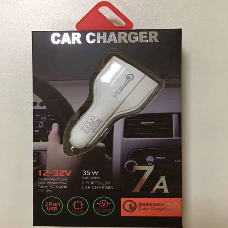 JMT-883018 4-Port USB Car Charger with QC3.0 Fast Charging for Mobile Devices