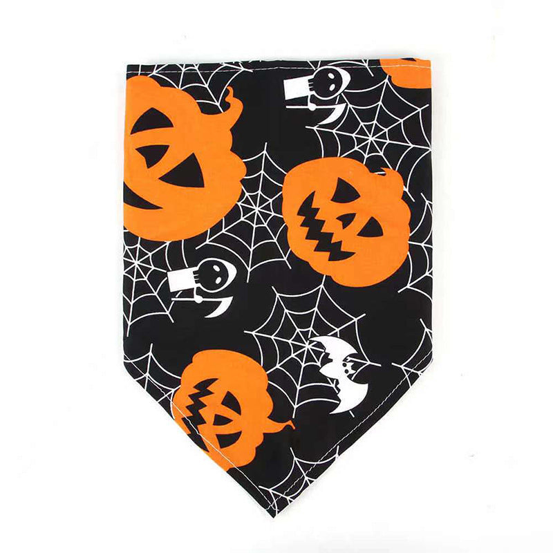 JMT-883146 Skull Triangle Scarf Bib for Dogs and Cats - Polyester Halloween Decoration