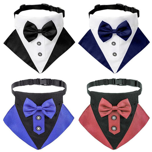 JMT-883338 Dog Saliva Towel Triangle Scarf – Polyester Pet Collar in Multiple Colors and Sizes