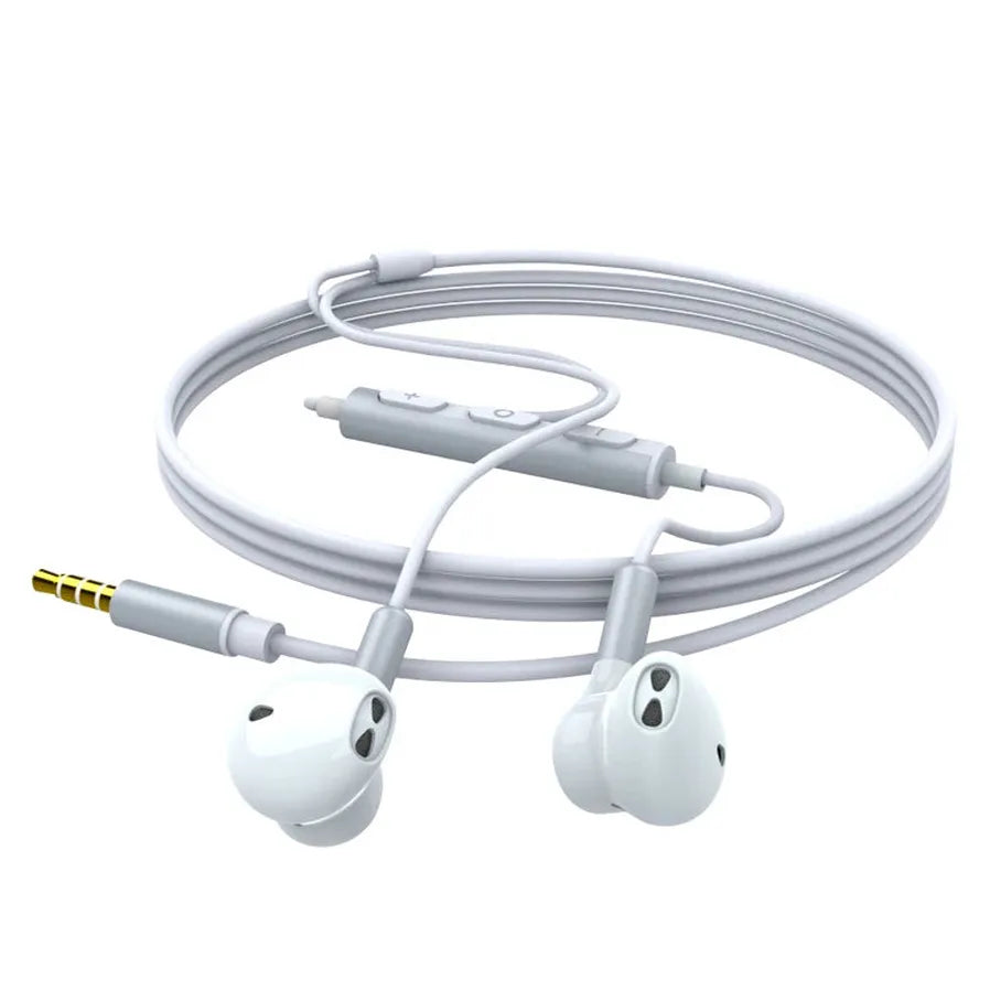 JMT-883338 Wired Hi-Fi Stereo Earphones with Microphone for iPhone and Android Devices