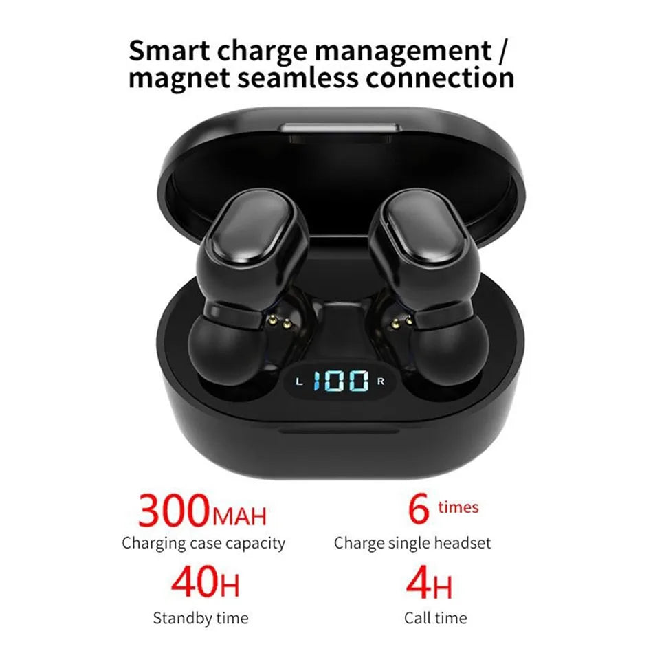 JMT-883850 Wireless Bluetooth 5.0 Sports Earbuds with Magnetic Suction and Enhanced Bass