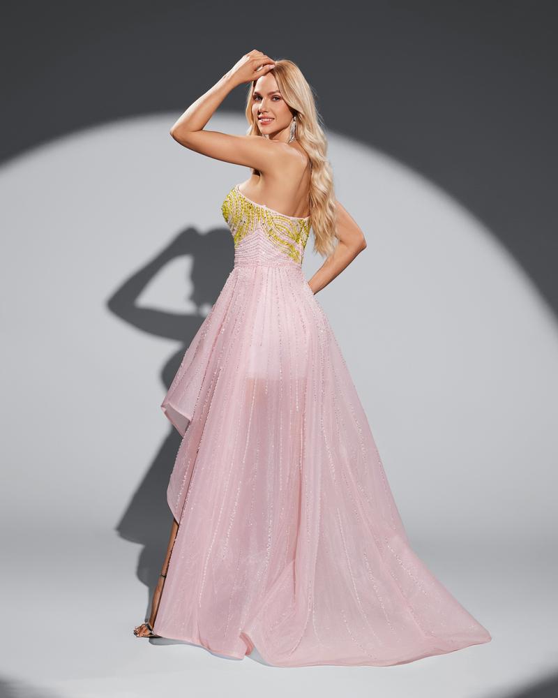 JMT-883914 Elegant Pink Evening Dress - Model SH0118