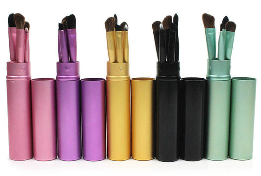 JMT-884106 5-Piece Portable Mini Eye Makeup Brush Set with Horse and Fiber Hair