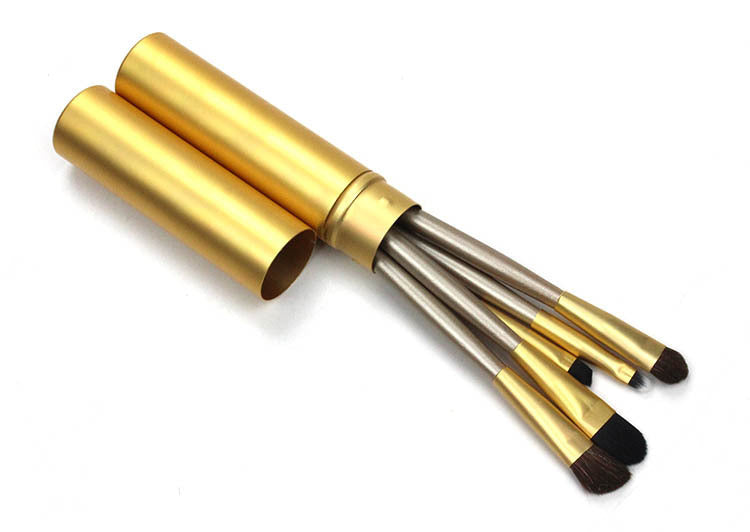 JMT-884106 5-Piece Portable Mini Eye Makeup Brush Set with Horse and Fiber Hair