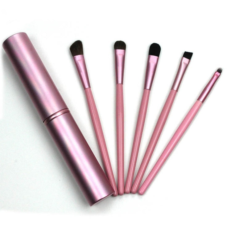 JMT-884106 5-Piece Portable Mini Eye Makeup Brush Set with Horse and Fiber Hair