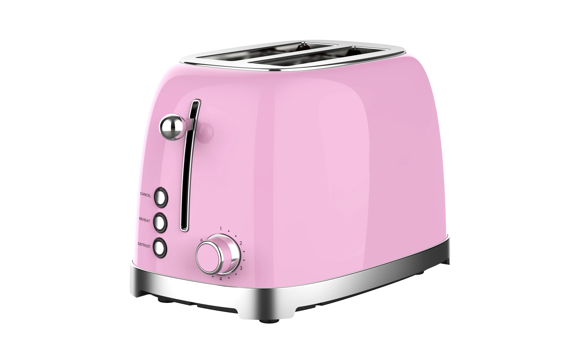 JMT-884490 Extra Wide Slot 2-Slice Toaster with Reheat, Defrost, and 6 Browning Levels in Retro Design