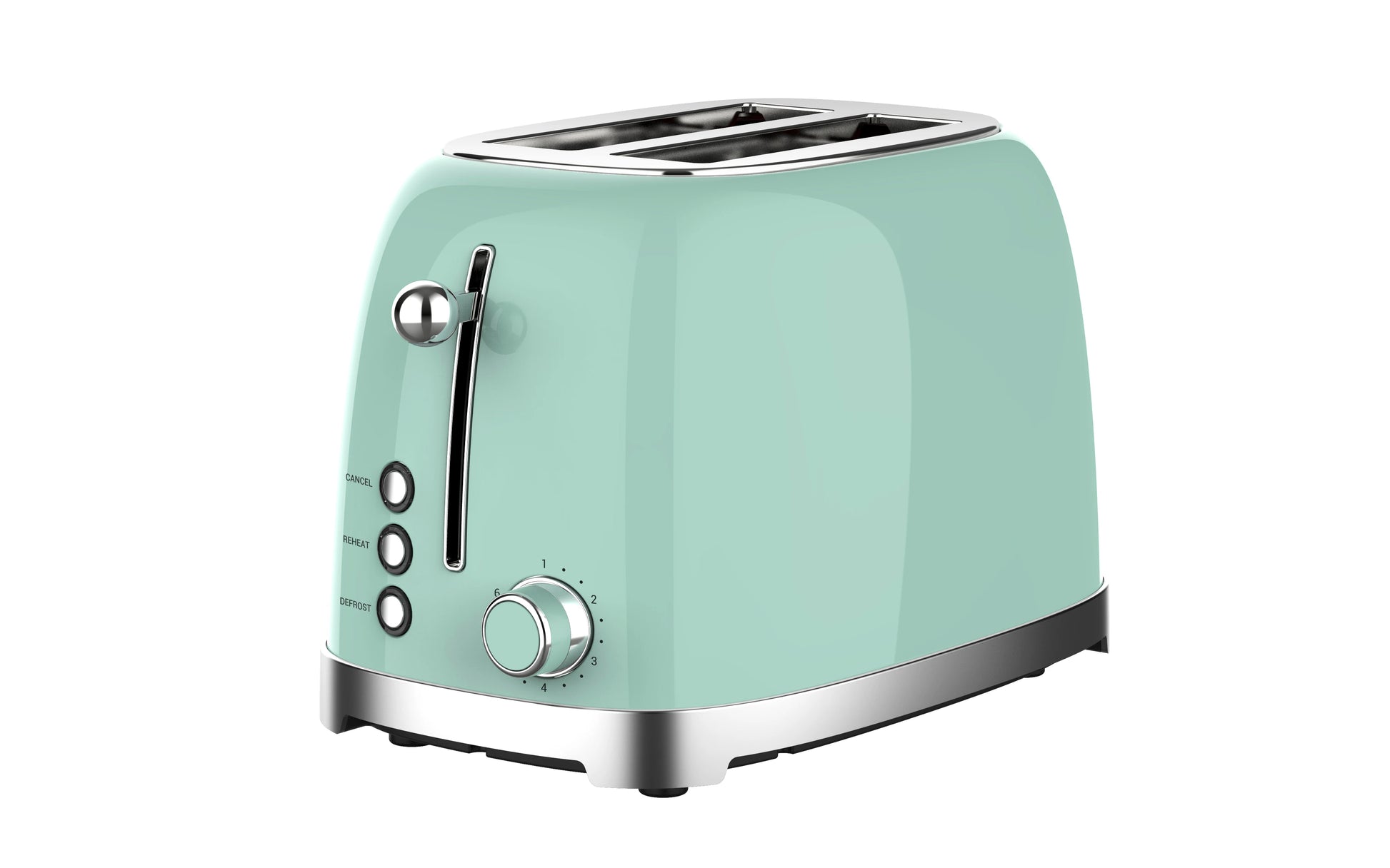 JMT-884490 Extra Wide Slot 2-Slice Toaster with Reheat, Defrost, and 6 Browning Levels in Retro Design