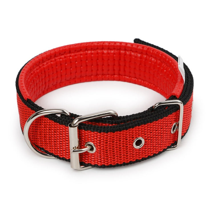 JMT-884490 Soft Leather Lined Nylon and Polypropylene Foam Pet Collar - Adjustable Sizes Available
