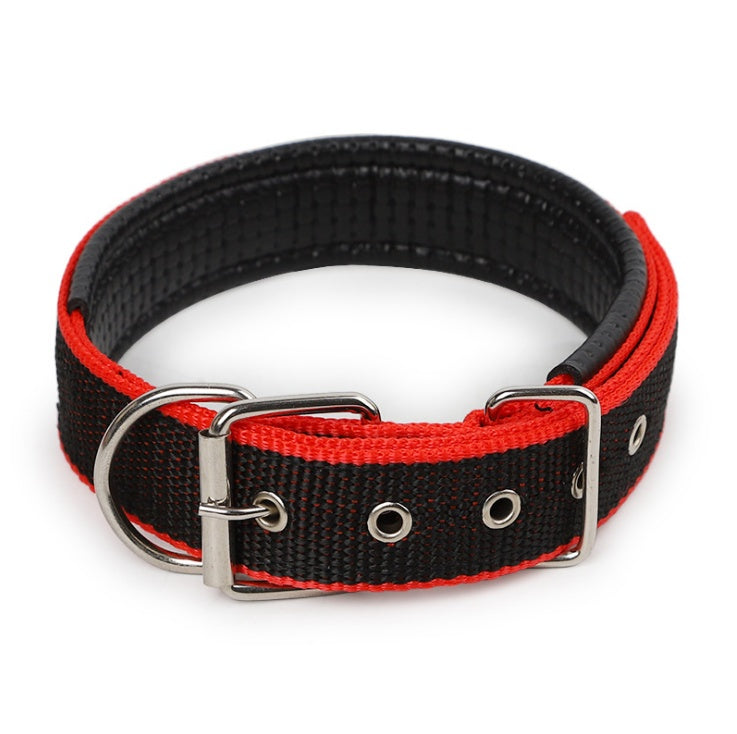 JMT-884490 Soft Leather Lined Nylon and Polypropylene Foam Pet Collar - Adjustable Sizes Available