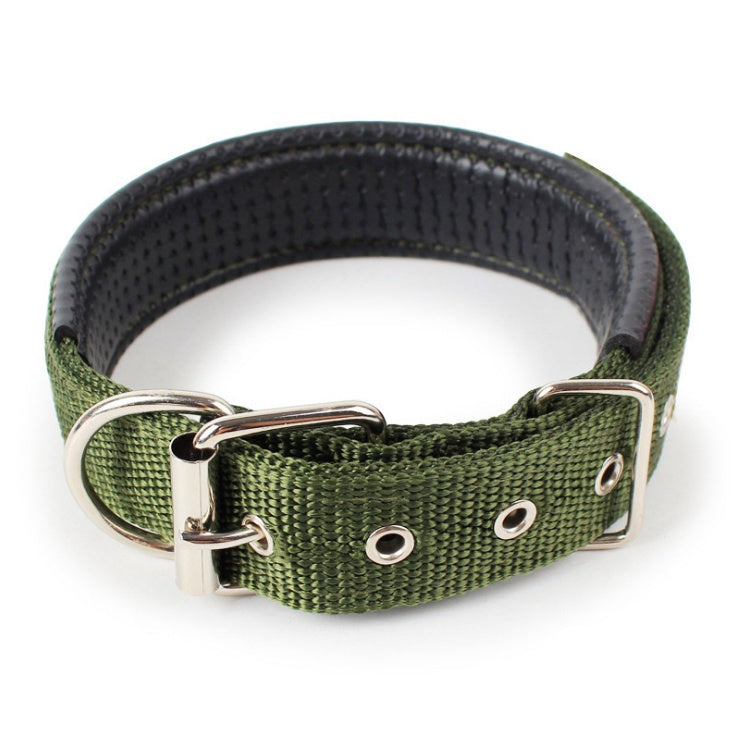 JMT-884490 Soft Leather Lined Nylon and Polypropylene Foam Pet Collar - Adjustable Sizes Available