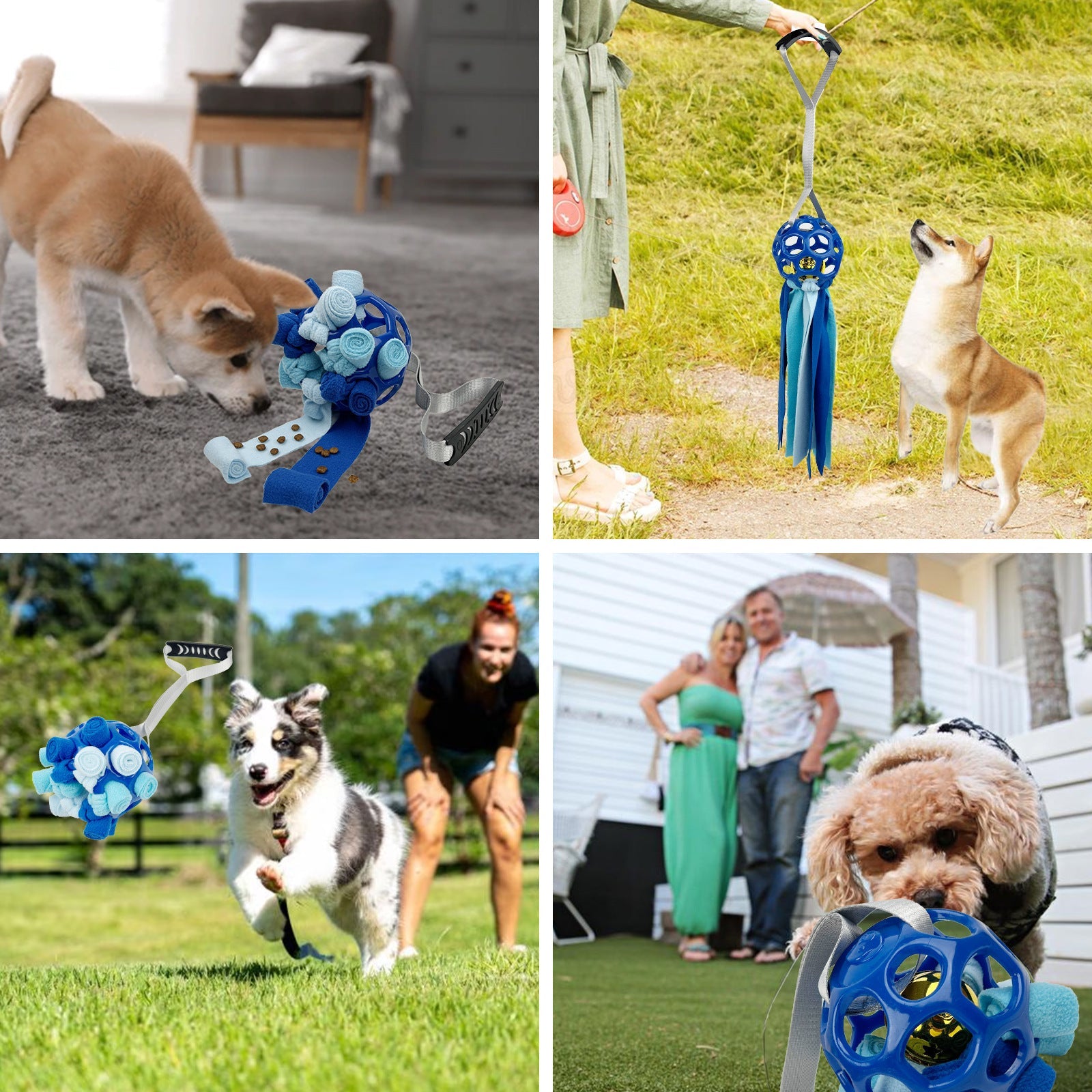 JMT-884810 Interactive Hollow Toy Ball for Dogs and Cats with TPR Sound and Educational Bell - 210g, 75x13cm