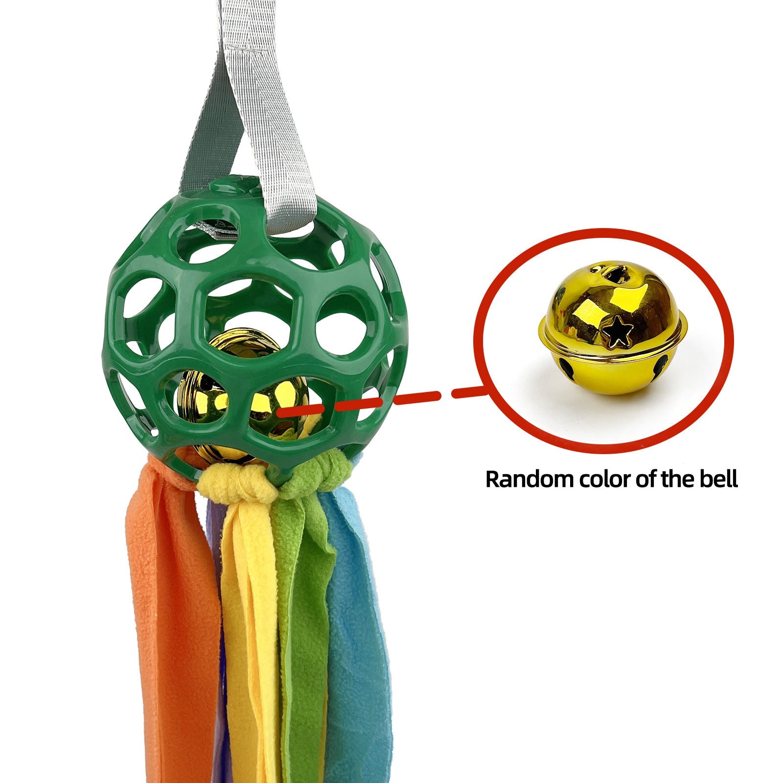 JMT-884810 Interactive Hollow Toy Ball for Dogs and Cats with TPR Sound and Educational Bell - 210g, 75x13cm