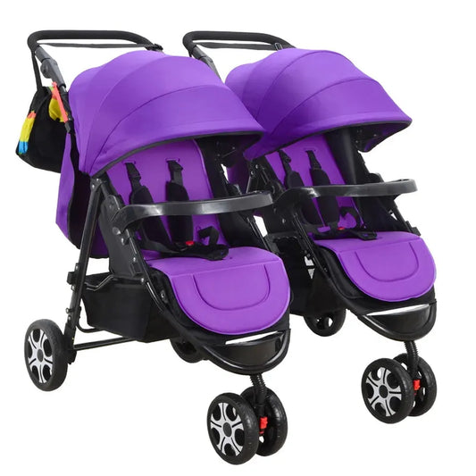 JMT-884938 Twin Baby Stroller with Adjustable Recline and Removable Canopy