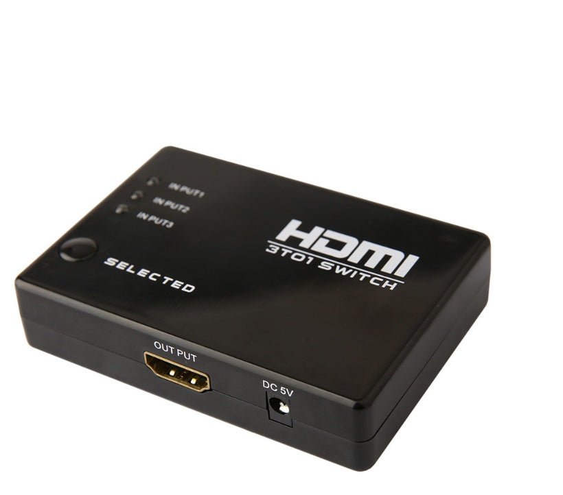 JMT-885002 3-Port HDMI Switch with IR Remote Control for 1080P HD Video and Audio Output