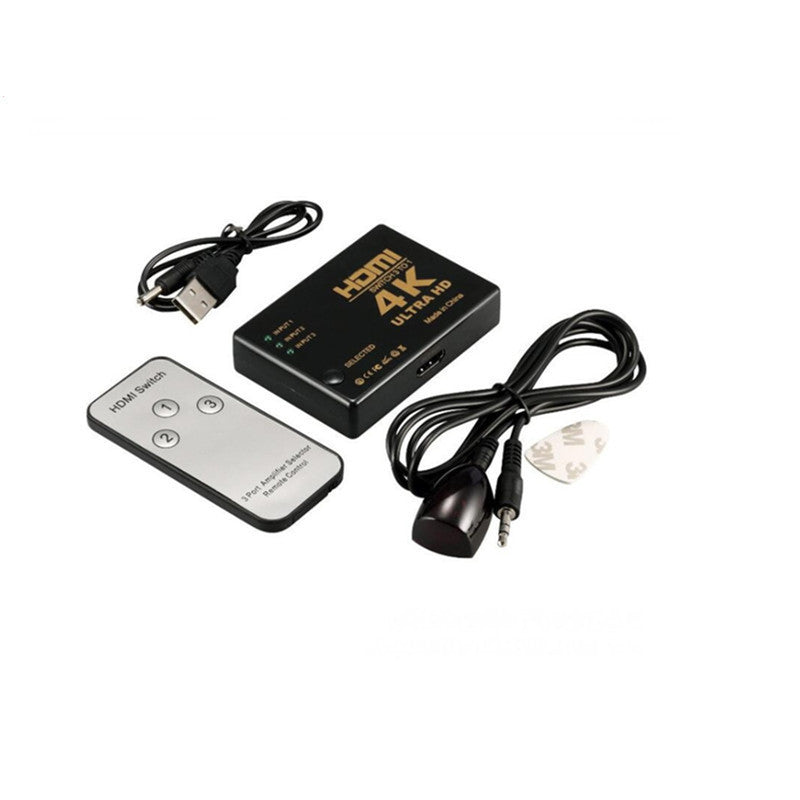 JMT-885002 3-Port HDMI Switch with IR Remote Control for 1080P HD Video and Audio Output