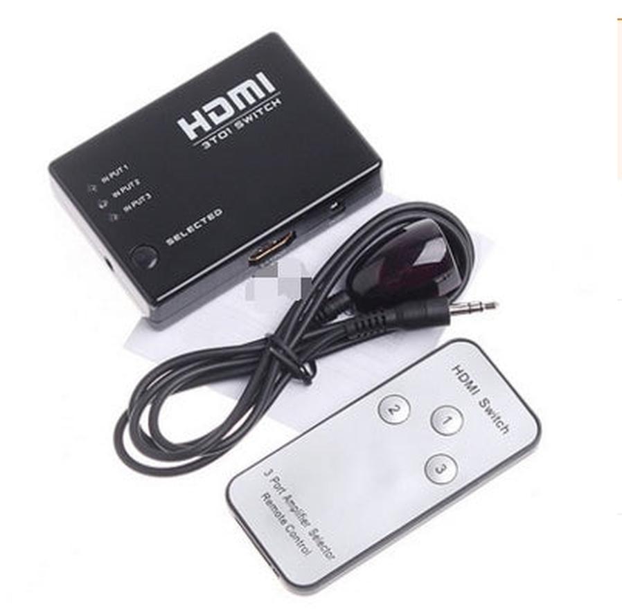 JMT-885002 3-Port HDMI Switch with IR Remote Control for 1080P HD Video and Audio Output