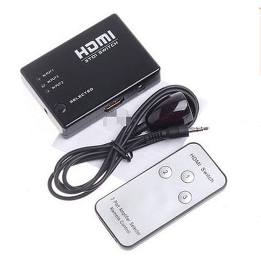 JMT-885002 3-Port HDMI Switch with IR Remote Control for 1080P HD Video and Audio Output