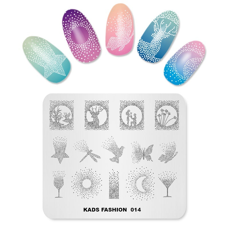 JMT-885130 Metal Printing Plate Template for Nail Art - Color Painted Design Transfer Tool