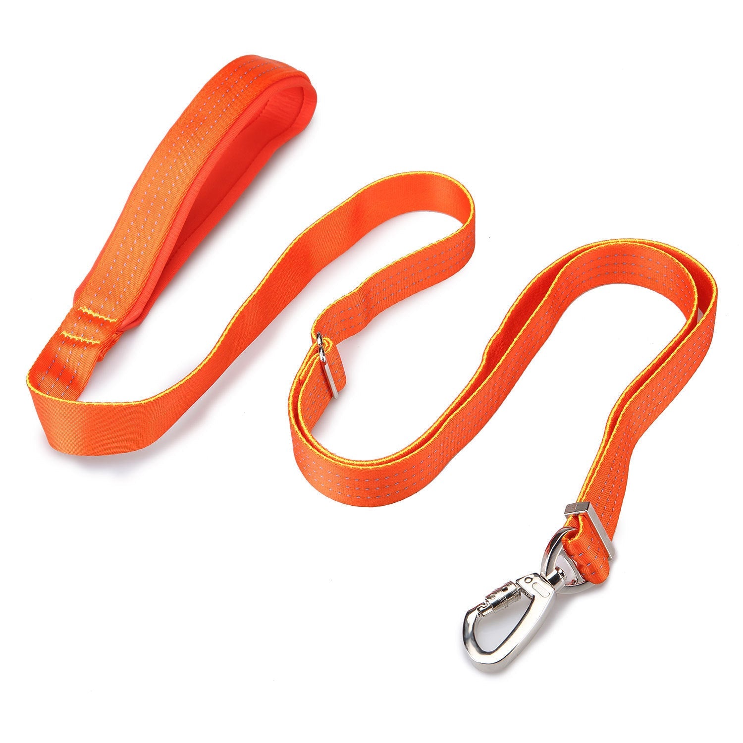 JMT-885322 Nylon Elastic Adjustable Dog Walking Leash in Red and Orange