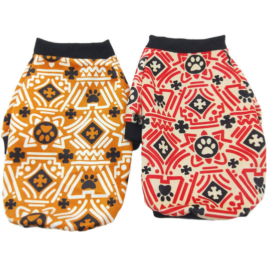 JMT-885450 Stylish Christmas Print Two-Legged Teddy Clothes for Dogs in Various Sizes