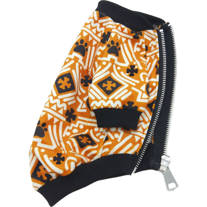 JMT-885450 Stylish Christmas Print Two-Legged Teddy Clothes for Dogs in Various Sizes