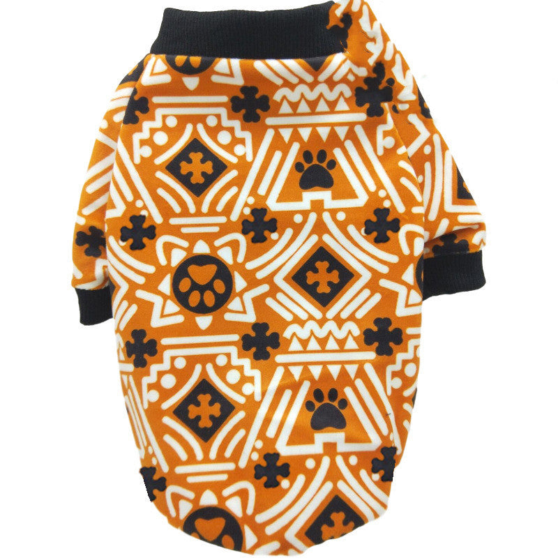 JMT-885450 Stylish Christmas Print Two-Legged Teddy Clothes for Dogs in Various Sizes