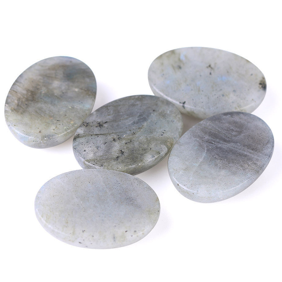 JMT-885514 Labradorite Gemstone Cabochon Flat Bottom Ring Face - Natural Stone, 13x18mm to 30x40mm Sizes
