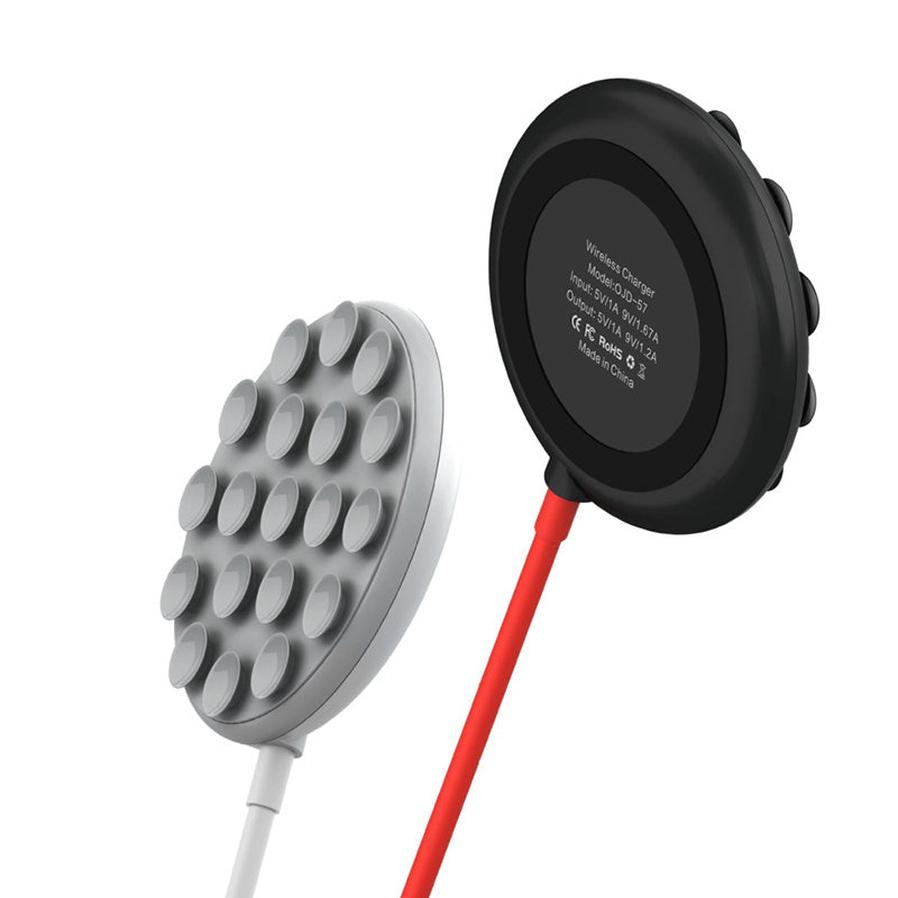 JMT-885514 Wireless Suction Cup Charger for Mobile Phones - 10W Fast Charging, USB Interface, Dual Color Options