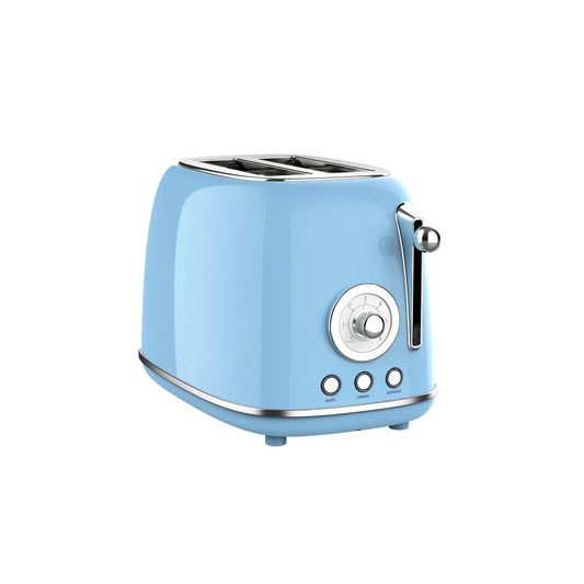 JMT-885642 Extra Wide Slot 2 Slice Retro Toaster with 6 Level Browning, Reheat, Defrost, and Cancel Functions