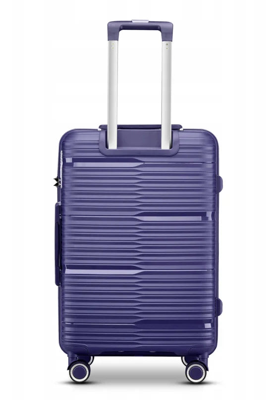 JMT-885706 Purple PP Luggage 3-Piece Travel Trolley and Suitcase Set