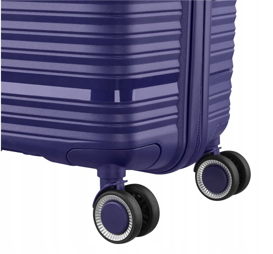 JMT-885706 Purple PP Luggage 3-Piece Travel Trolley and Suitcase Set