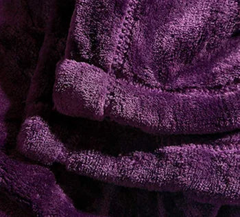 JMT-885898 Cozy Plush Purple Velvet Fleece Blanket for Warmth and Comfort
