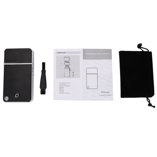 JMT-885962 Rechargeable Electric Razor with USB Charging and Black ABS Design