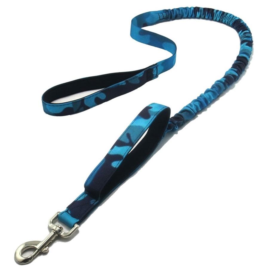 JMT-886474 Camouflage Elastic Drawstring Pet Leash - Durable Nylon and Diving Material, Scalable Design, Multiple Color Options
