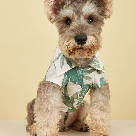 JMT-886602 Hawaiian Style Beach Shirt for Dogs - Polyester Summer Apparel