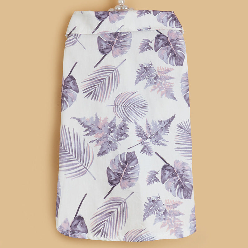 JMT-886602 Hawaiian Style Beach Shirt for Dogs - Polyester Summer Apparel