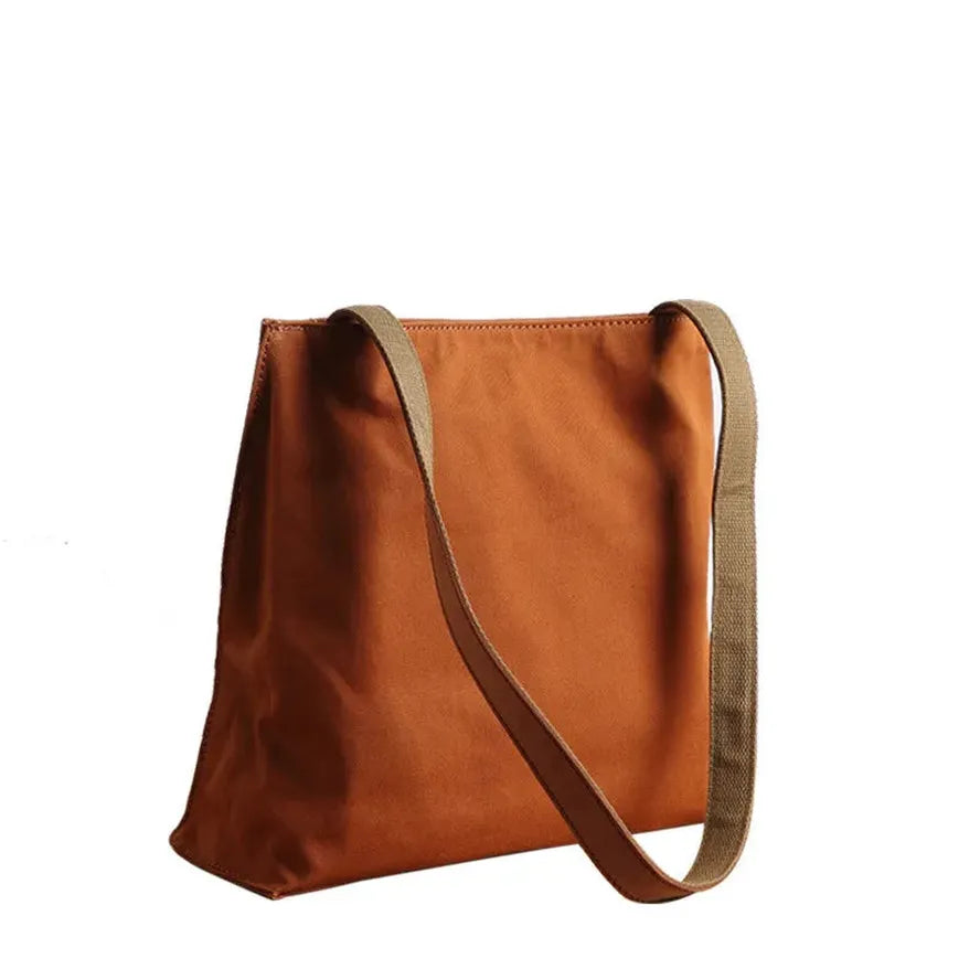 JMT-886666 Durable Leather and Canvas Crossbody Bag with Adjustable Shoulder Strap, Retro Design