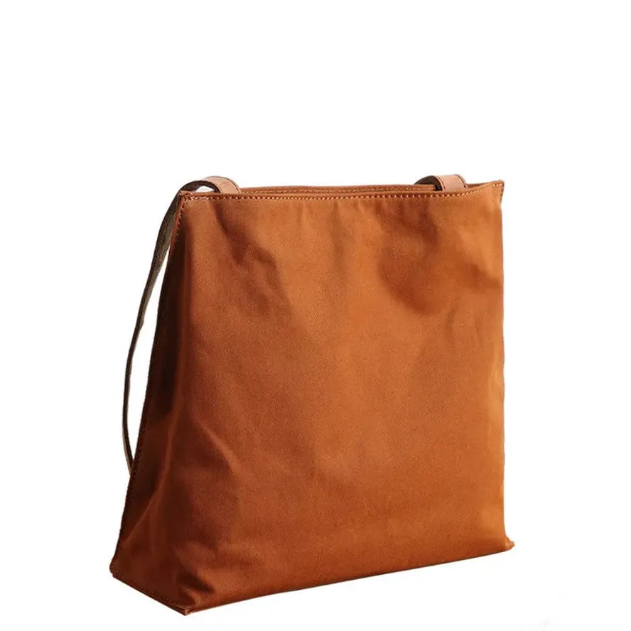 JMT-886666 Durable Leather and Canvas Crossbody Bag with Adjustable Shoulder Strap, Retro Design