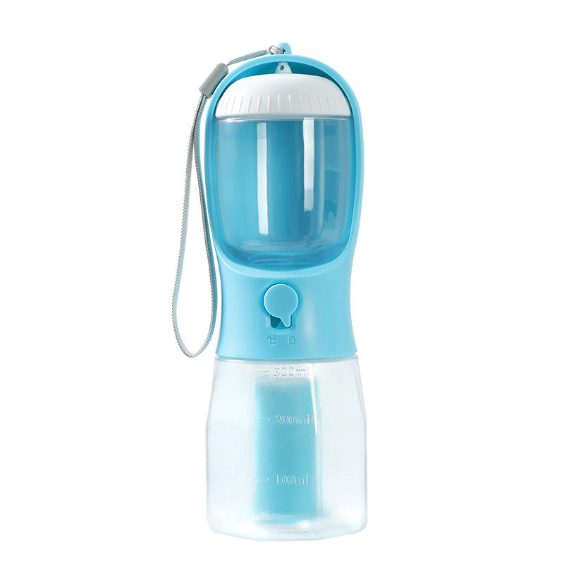 JMT-886666 Portable 3-in-1 Pet Water Bottle with Food Compartment and Waste Bag Holder