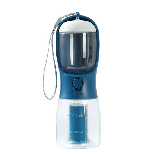 JMT-886666 Portable 3-in-1 Pet Water Bottle with Food Compartment and Waste Bag Holder