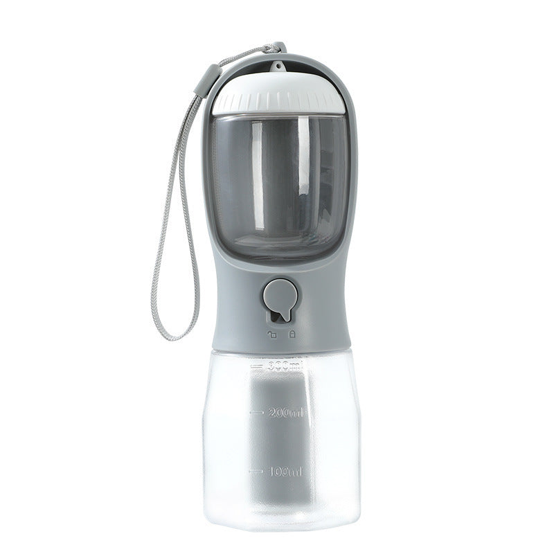 JMT-886666 Portable 3-in-1 Pet Water Bottle with Food Compartment and Waste Bag Holder